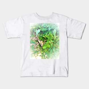 Eastern Tiger Swallowtail Butterfly in Habitat Kids T-Shirt